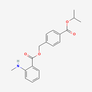molecular formula C19H21NO4 B5875949 4-(isopropoxycarbonyl)benzyl 2-(methylamino)benzoate 