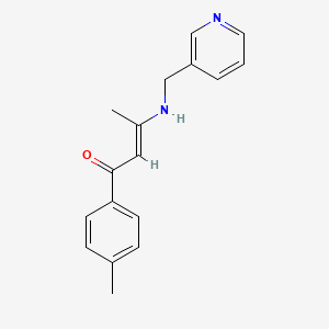 molecular formula C17H18N2O B5875953 1-(4-methylphenyl)-3-[(3-pyridinylmethyl)amino]-2-buten-1-one 