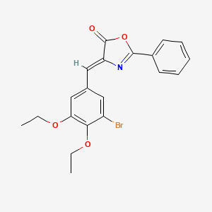 molecular formula C20H18BrNO4 B5875957 4-(3-bromo-4,5-diethoxybenzylidene)-2-phenyl-1,3-oxazol-5(4H)-one 