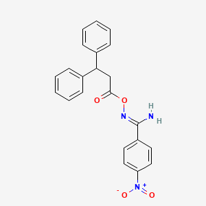 molecular formula C22H19N3O4 B5875988 N'-[(3,3-diphenylpropanoyl)oxy]-4-nitrobenzenecarboximidamide 