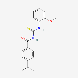 molecular formula C18H20N2O2S B5876022 4-isopropyl-N-{[(2-methoxyphenyl)amino]carbonothioyl}benzamide 