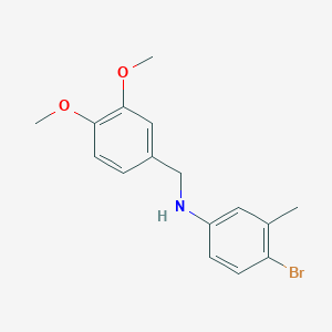 (4-bromo-3-methylphenyl)(3,4-dimethoxybenzyl)amine