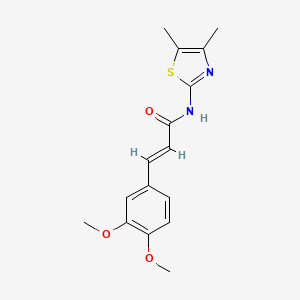 molecular formula C16H18N2O3S B5876035 3-(3,4-dimethoxyphenyl)-N-(4,5-dimethyl-1,3-thiazol-2-yl)acrylamide 