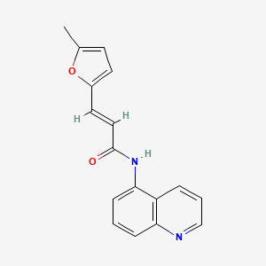 molecular formula C17H14N2O2 B5876041 3-(5-methyl-2-furyl)-N-5-quinolinylacrylamide 