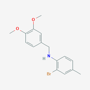 molecular formula C16H18BrNO2 B5876045 (2-bromo-4-methylphenyl)(3,4-dimethoxybenzyl)amine 