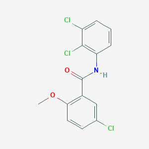 molecular formula C14H10Cl3NO2 B5876046 5-chloro-N-(2,3-dichlorophenyl)-2-methoxybenzamide 