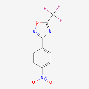 molecular formula C9H4F3N3O3 B5876049 3-(4-nitrophenyl)-5-(trifluoromethyl)-1,2,4-oxadiazole 