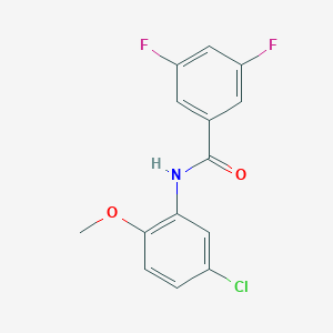 molecular formula C14H10ClF2NO2 B5876068 N-(5-chloro-2-methoxyphenyl)-3,5-difluorobenzamide 