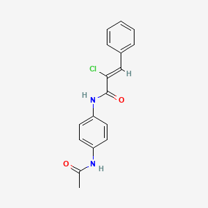molecular formula C17H15ClN2O2 B5876070 N-[4-(acetylamino)phenyl]-2-chloro-3-phenylacrylamide 