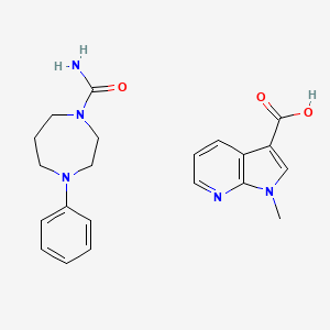 molecular formula C21H25N5O3 B587609 1-Methylpyrrolo[2,3-b]pyridine-3-carboxylic Acid N-Phenyl Homopiperazine Amide CAS No. 1246819-28-2