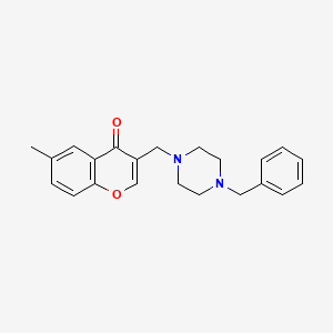 3-[(4-benzyl-1-piperazinyl)methyl]-6-methyl-4H-chromen-4-one