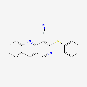 molecular formula C19H11N3S B5876103 3-(phenylthio)benzo[b]-1,6-naphthyridine-4-carbonitrile CAS No. 370844-73-8