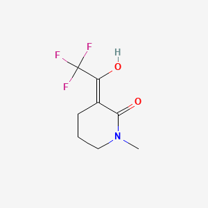 molecular formula C8H10F3NO2 B587612 (3Z)-1-methyl-3-(2,2,2-trifluoro-1-hydroxyethylidene)piperidin-2-one CAS No. 155398-07-5