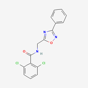 2,6-dichloro-N-[(3-phenyl-1,2,4-oxadiazol-5-yl)methyl]benzamide