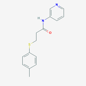 molecular formula C15H16N2OS B5876171 3-[(4-methylphenyl)thio]-N-3-pyridinylpropanamide 