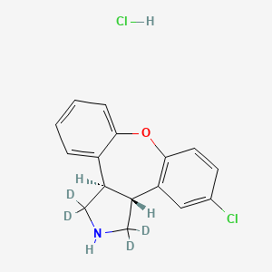 molecular formula C16H15Cl2NO B587618 N-Desmethyl Asenapine-d4 Hydrochloride CAS No. 1246820-54-1