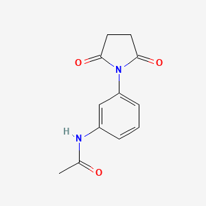 molecular formula C12H12N2O3 B5876185 N-[3-(2,5-dioxo-1-pyrrolidinyl)phenyl]acetamide CAS No. 61862-30-4