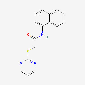 molecular formula C16H13N3OS B5876192 N-1-naphthyl-2-(2-pyrimidinylthio)acetamide 