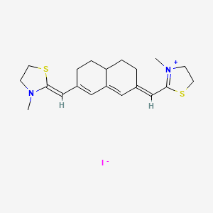 molecular formula C20H27IN2S2 B587620 3-Methyl-2-([7-[(3-methyl-1,3-thiazolidin-2-ylidene)methyl]-4,4A,5,6-tetrahydro-2(3H)-naphthalenylidene]methyl)-4,5-dihydro-1,3-thiazol-3-ium iodide CAS No. 144773-56-8