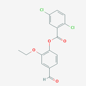 molecular formula C16H12Cl2O4 B5876202 2-ethoxy-4-formylphenyl 2,5-dichlorobenzoate 