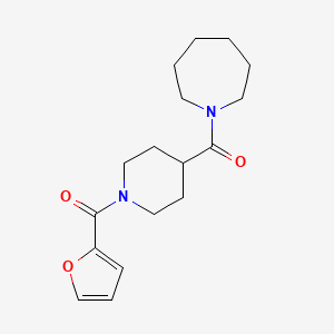 molecular formula C17H24N2O3 B5876214 1-{[1-(2-furoyl)piperidin-4-yl]carbonyl}azepane 