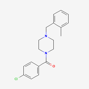 molecular formula C19H21ClN2O B5876219 1-(4-chlorobenzoyl)-4-(2-methylbenzyl)piperazine 