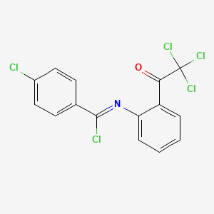 molecular formula C15H8Cl5NO B587622 4-Chloro-N-[2-(trichloroacetyl)phenyl]benzene-1-carboximidoyl chloride CAS No. 146774-79-0