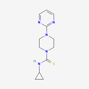 molecular formula C12H17N5S B5876222 N-cyclopropyl-4-(2-pyrimidinyl)-1-piperazinecarbothioamide 