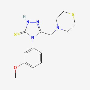 molecular formula C14H18N4OS2 B5876233 4-(3-methoxyphenyl)-5-(4-thiomorpholinylmethyl)-2,4-dihydro-3H-1,2,4-triazole-3-thione 