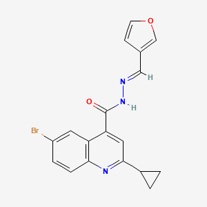 molecular formula C18H14BrN3O2 B5876238 6-bromo-2-cyclopropyl-N'-(3-furylmethylene)-4-quinolinecarbohydrazide 