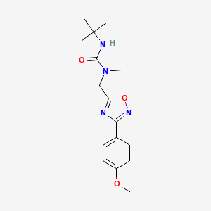 molecular formula C16H22N4O3 B5876252 N'-(tert-butyl)-N-{[3-(4-methoxyphenyl)-1,2,4-oxadiazol-5-yl]methyl}-N-methylurea 