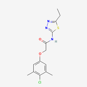 molecular formula C14H16ClN3O2S B5876282 2-(4-chloro-3,5-dimethylphenoxy)-N-(5-ethyl-1,3,4-thiadiazol-2-yl)acetamide 