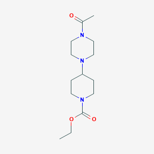 molecular formula C14H25N3O3 B5876315 ethyl 4-(4-acetyl-1-piperazinyl)-1-piperidinecarboxylate 