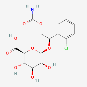 molecular formula C15H18ClNO9 B587636 (R)-CARISBAMATE BETA-D-O-GLUCURONIDE CAS No. 940279-83-4