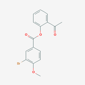 molecular formula C16H13BrO4 B5876367 2-acetylphenyl 3-bromo-4-methoxybenzoate 