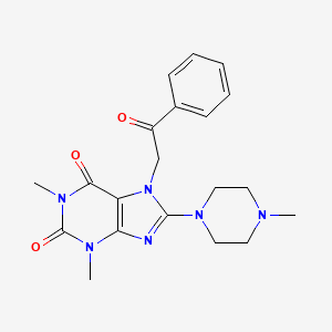 molecular formula C20H24N6O3 B5876373 1,3-dimethyl-8-(4-methylpiperazin-1-yl)-7-(2-oxo-2-phenylethyl)-3,7-dihydro-1H-purine-2,6-dione 