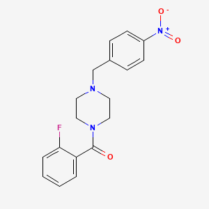 molecular formula C18H18FN3O3 B5876379 1-(2-fluorobenzoyl)-4-(4-nitrobenzyl)piperazine 