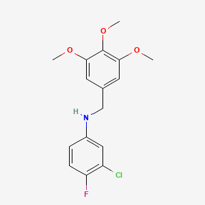 molecular formula C16H17ClFNO3 B5876395 (3-chloro-4-fluorophenyl)(3,4,5-trimethoxybenzyl)amine 