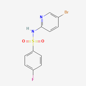 molecular formula C11H8BrFN2O2S B5876400 N-(5-bromo-2-pyridinyl)-4-fluorobenzenesulfonamide 