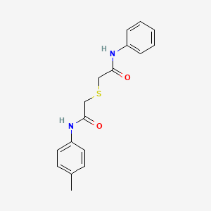 molecular formula C17H18N2O2S B5876421 2-[(2-anilino-2-oxoethyl)thio]-N-(4-methylphenyl)acetamide 