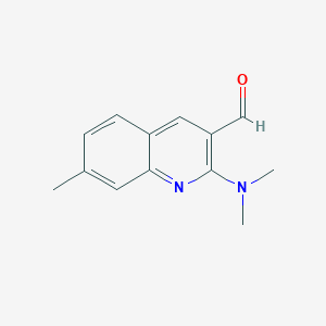 molecular formula C13H14N2O B5876432 2-(dimethylamino)-7-methyl-3-quinolinecarbaldehyde 