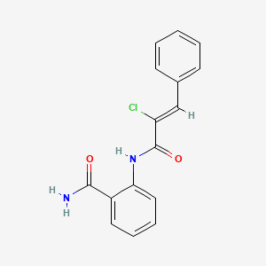 molecular formula C16H13ClN2O2 B5876433 2-[(2-chloro-3-phenylacryloyl)amino]benzamide 