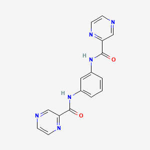 molecular formula C16H12N6O2 B5876436 N,N'-1,3-phenylenedi(2-pyrazinecarboxamide) 