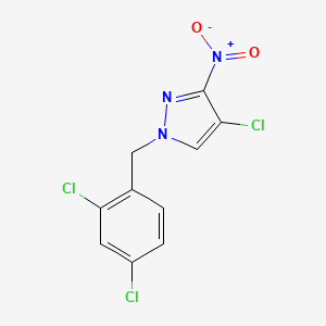 molecular formula C10H6Cl3N3O2 B5876445 4-chloro-1-(2,4-dichlorobenzyl)-3-nitro-1H-pyrazole 