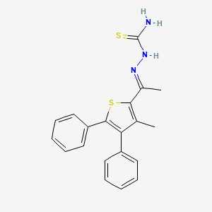 molecular formula C20H19N3S2 B5876453 1-(3-methyl-4,5-diphenyl-2-thienyl)-1-ethanone thiosemicarbazone 