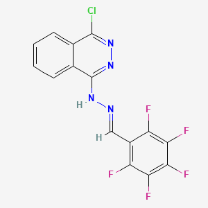molecular formula C15H6ClF5N4 B5876468 2,3,4,5,6-pentafluorobenzaldehyde (4-chloro-1-phthalazinyl)hydrazone 