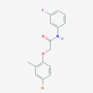molecular formula C15H13BrFNO2 B5876476 2-(4-bromo-2-methylphenoxy)-N-(3-fluorophenyl)acetamide 