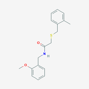 molecular formula C18H21NO2S B5876484 N-(2-methoxybenzyl)-2-[(2-methylbenzyl)thio]acetamide 