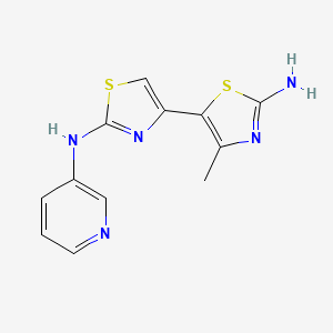 molecular formula C12H11N5S2 B5876492 4'-甲基-N~2~-3-吡啶基-4,5'-联-1,3-噻唑-2,2'-二胺 