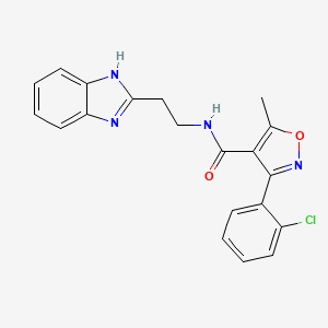 molecular formula C20H17ClN4O2 B5876512 N-[2-(1H-benzimidazol-2-yl)ethyl]-3-(2-chlorophenyl)-5-methyl-4-isoxazolecarboxamide 
